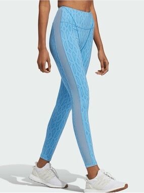 light blue adidas x Ivy Park Mesh Monogram Leggings